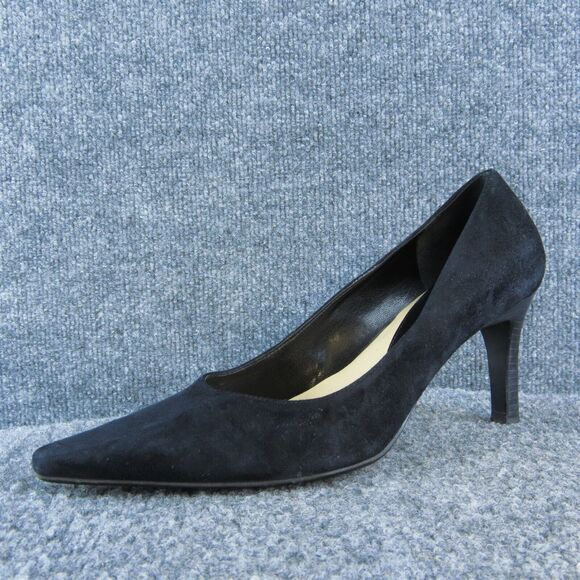Ann Taylor Loft Women Pump Heel Shoes Size 8.5 Medium‎ Black Leather - Picture 1 of 9